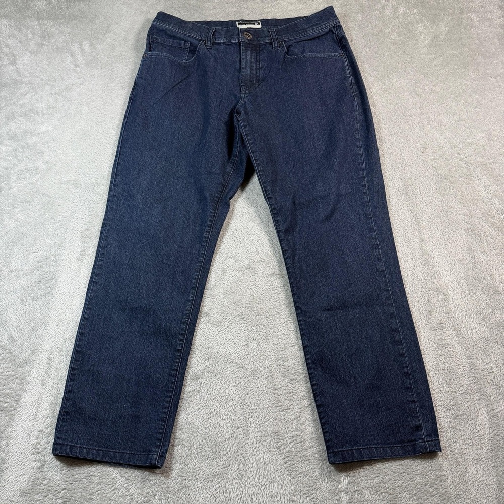 Travis Mathew Jeans Mens 32x27 Blue Dark Wash Straight Leg Stretch Denim Casual